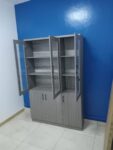 3-Door Grey Wooden Filing Cabinet
