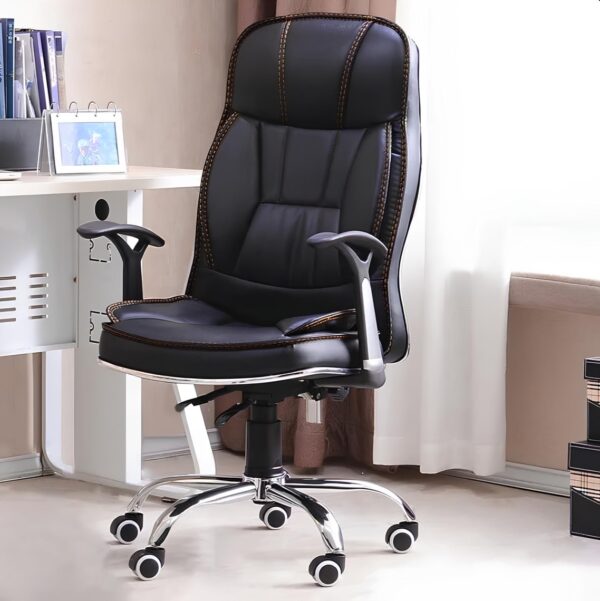 High-Back Leather Office Chair